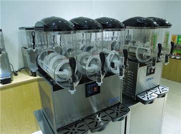 110 Volts 2 In 1 Frozen Drink Machine , Three Tank Slush Maker Machine
